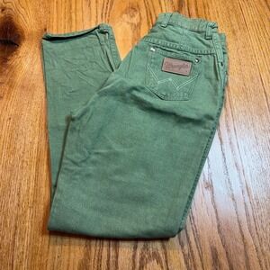 Misses Wrangler Sanforized Jeans Women's‎ 15/16 (26X29) Slim Vintage Khaki Denim
